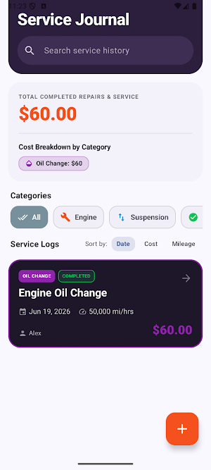 Service Journal Screenshot 0