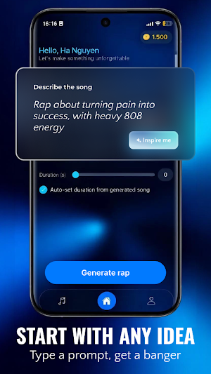 Just Flow: AI Rap Generator Screenshot 1