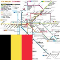 ANTWERPEN BELGIUM NETWORK MAP LIJN