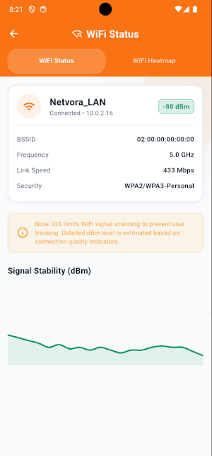 Netvora: WiFi & Speed Test Screenshot 2