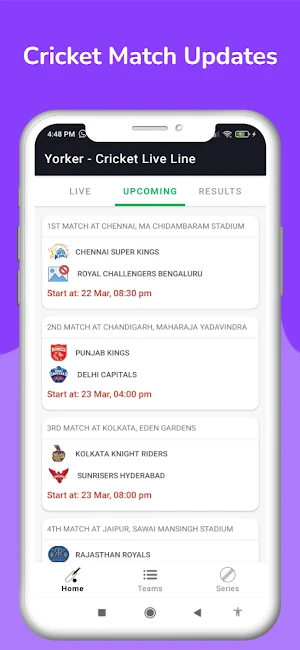 Yorker - Cricket Live Line Screenshot 1