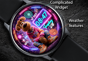 Neon Dog Watch Face Screenshot 1