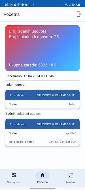 Studentski Ugovori Screenshot 1