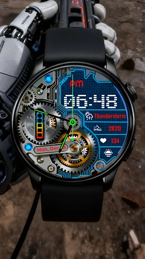 Cyborg Face: Animated Gears Screenshot 0