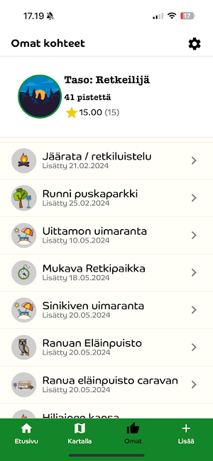 Retkipassi Screenshot 2