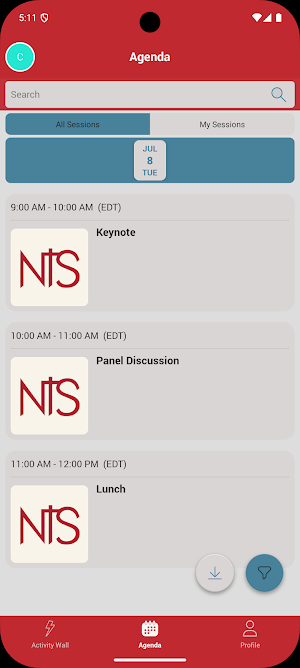 CFOT Events Screenshot 2