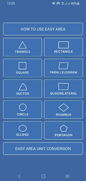 Easy Area, Calculator Screenshot 0