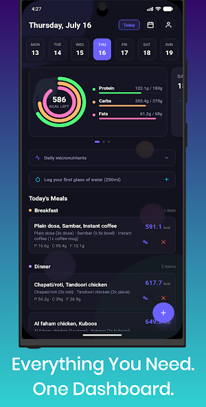 Zling: Calorie & Water Tracker Screenshot 1