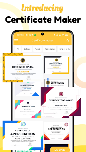 Certificate Maker & Template Screenshot 1