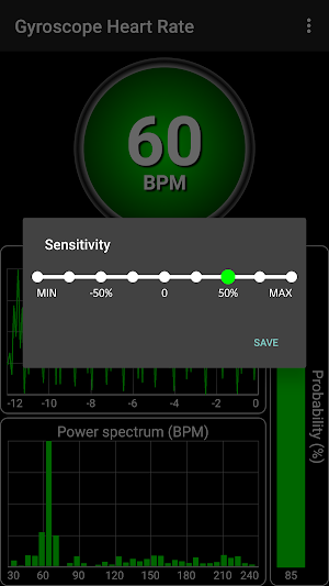Gyroscope Heart Rate Screenshot 2