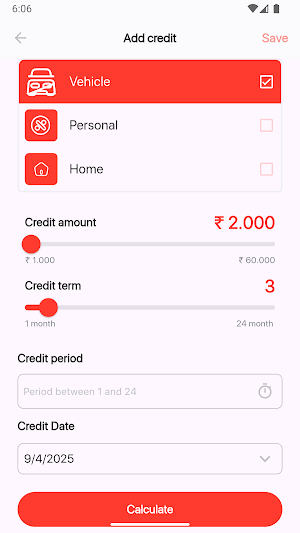 Arvanix Credit Calculator Screenshot 0