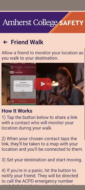 Amherst College Safety Screenshot 2