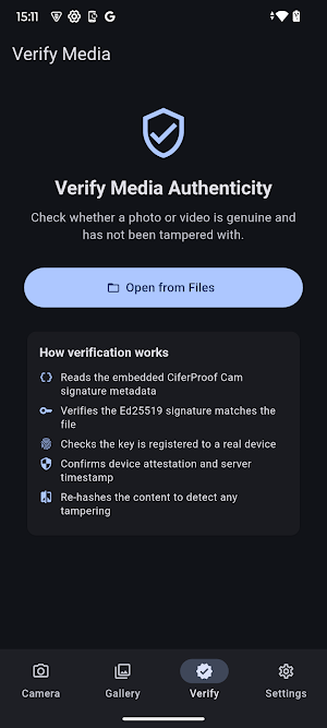 CiferProof Cam Screenshot 2