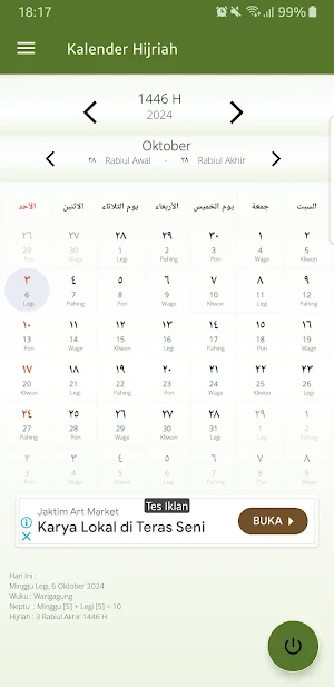 Kalender Jawa Lengkap Screenshot 3