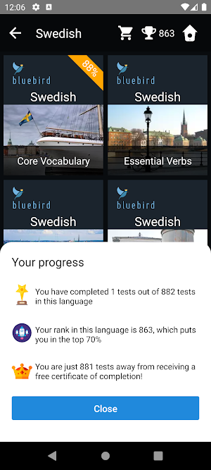 Swedish Language Tests Screenshot 2