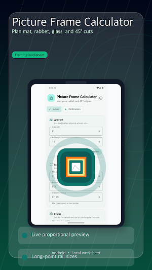 Picture Frame Calculator Screenshot 0