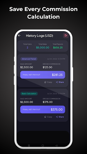 Commission Calculator Screenshot 3