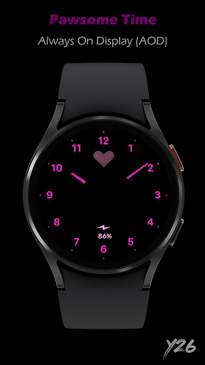 Y26 Pawsome Time Watch Face Screenshot 3