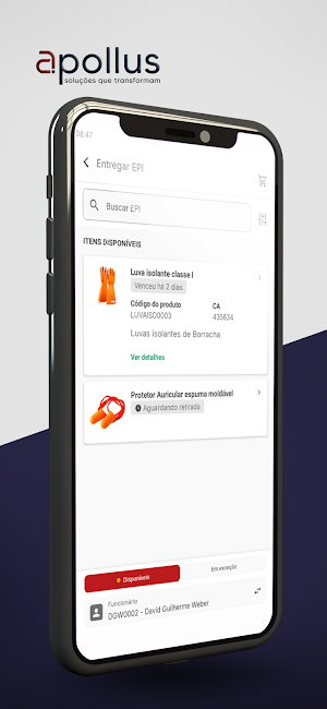 Apollus app – EPIs Screenshot 2
