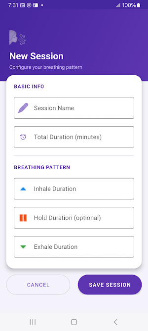 Svasam –Guided Pranayama Timer Screenshot 1