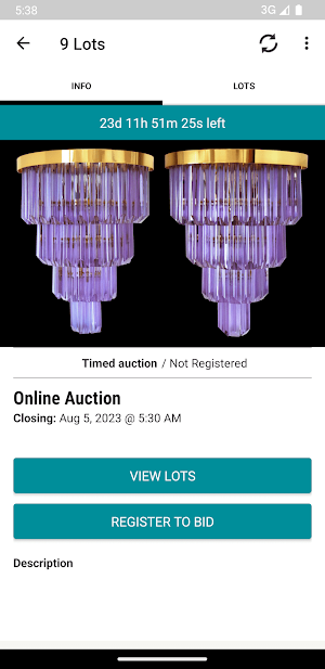 Estuary Auctions Screenshot 1
