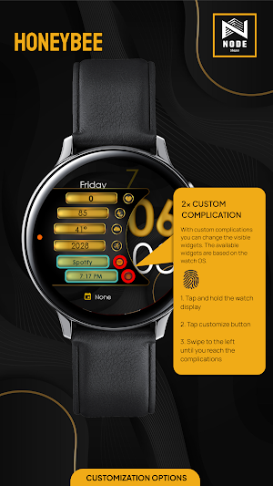 HoneyBee Watch Face Nodeshaper Screenshot 2