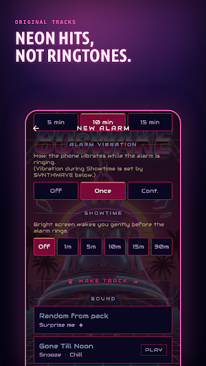 80sWake: Synthwave Alarm Clock Screenshot 2