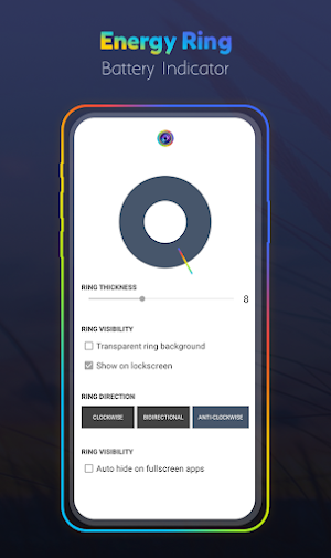 Energy Ring  Bar - Galaxy S10 Battery indicator Screenshot 3