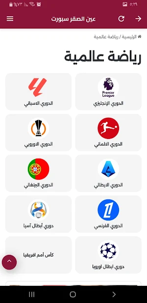 عين الصقر سبورت Screenshot 2