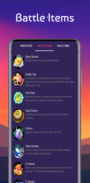 Poke Unite Database Screenshot 3