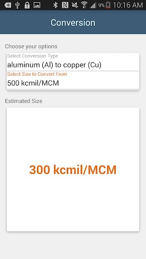 Southwire® Conversion Calc Screenshot 2