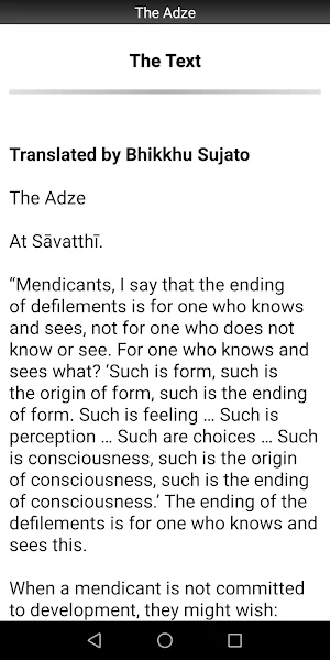 The Adze Sutta - Buddhism Screenshot 1
