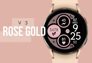 Digital Rose Gold 3 Watch Face Screenshot 0