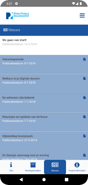 Bouwbedrijf Peter Peters Screenshot 2