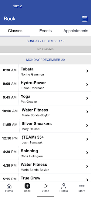 FitnessU Screenshot 1