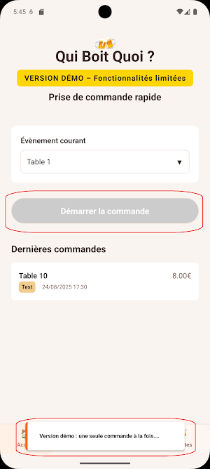 Qui Boit Quoi - Démo Screenshot 2
