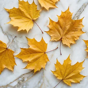 Golden Leaves Marble Wallpaper Screenshot 2