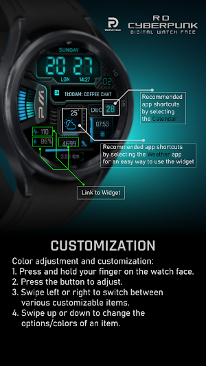 Cyberpunk Neon Watch Face Screenshot 2