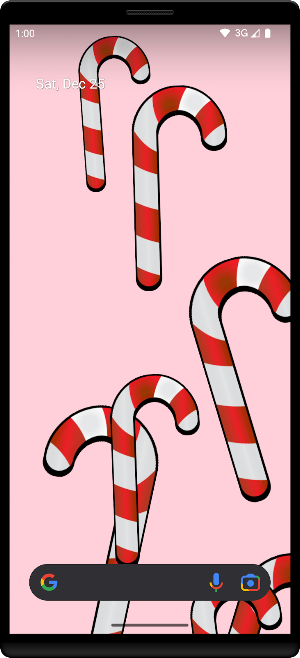 Candy Canes Live Wallpaper Screenshot 0
