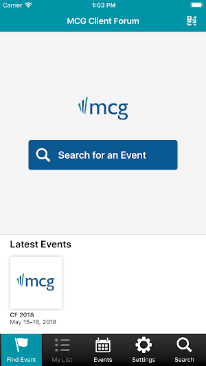 MCG Client Forum Screenshot 1