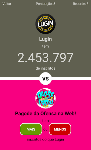 Quem Tem Mais Inscritos? Screenshot 0
