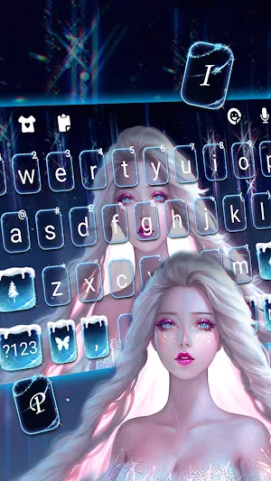 Ice Princess Keyboard Background Screenshot 1