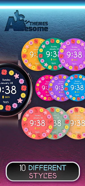 Fancy Girl Wear OS Watch Face Screenshot 2