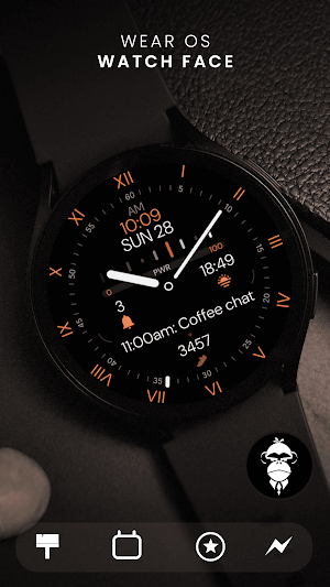 Minimal Black v32 Watch Face Screenshot 0