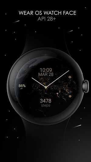 Earth analog watch face Screenshot 0