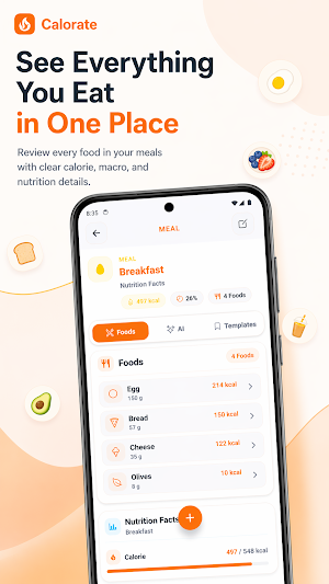 Calorate: Calorie Tracker Screenshot 1