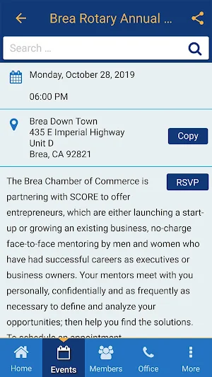 Brea Rotary Club Screenshot 2