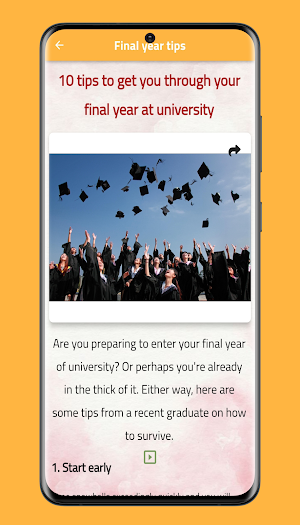 Advice for university students Screenshot 1