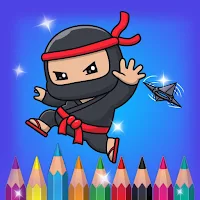 Ninja Art Color By Number Book