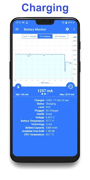 Battery Charging Monitor - Ampere Meter Screenshot 0